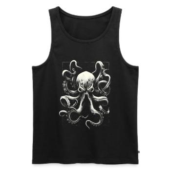 Octopuses - Men's Premium Organic Tank Top - black - Front - AI Model Male 178 light (178cm)