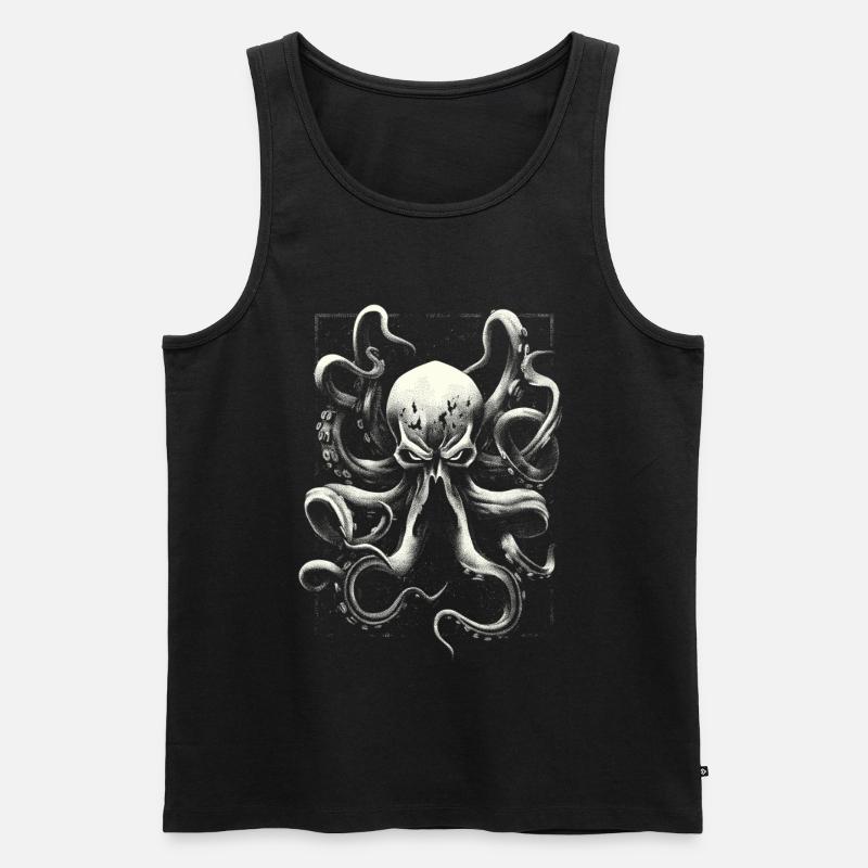 Kraken - Männer Premium Bio Tank Top - Schwarz