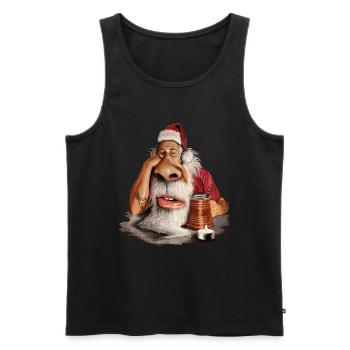 Santa Claus - Männer Premium Bio Tank Top - Schwarz - Vorne - AI Model Male 178 light (178cm)