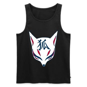Japanese Fox manga - Men's Premium Organic Tank Top - black - Front - Michal (187cm)