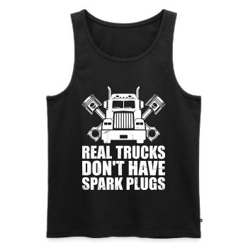 Funny Trucks Dieselmechaniker und Lkw-Fahrer - Männer Premium Bio Tank Top - Schwarz - Vorne - AI Model Male 178 light (178cm)