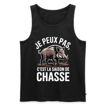 Ich kann nicht, es ist Jagdsaison - Männer Premium Bio Tank Top - Schwarz - Vorne - Michal (187cm)