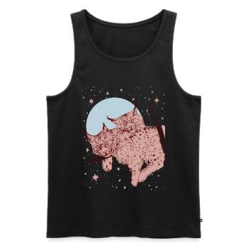 US IN ANOTHER UNIVERSE - Men's Premium Organic Tank Top - black - Front - AI Model Male 178 light (178cm)