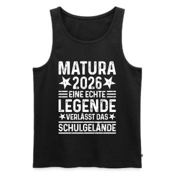 Matura 2026: A legend leaves the school grounds - Men's Premium Organic Tank Top - black - Front - Michal (187cm)