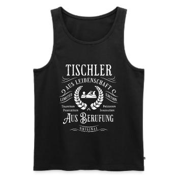 Carpentry profession of passion and pride - Men's Premium Organic Tank Top - black - Front - Michal (187cm)