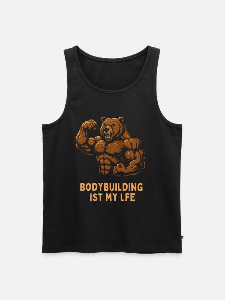 Bodybuilding Is My Life – Bear - Men's Premium Organic Tank Top - black