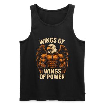 Eagle Power: Wings of Power - Men's Premium Organic Tank Top - black - Front - Michal (187cm)