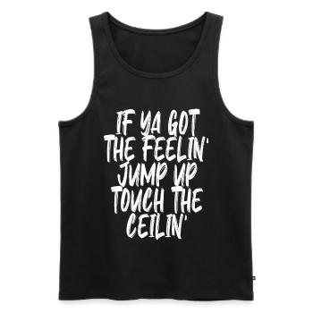 Jump Around - Männer Premium Bio Tank Top - Schwarz - Vorne - AI Model Male 178 light (178cm)