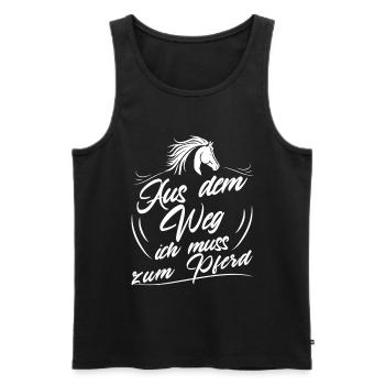 Out of the way, I have to go to the horse - Men's Premium Organic Tank Top - black - Front - AI Model Male 178 light (178cm)