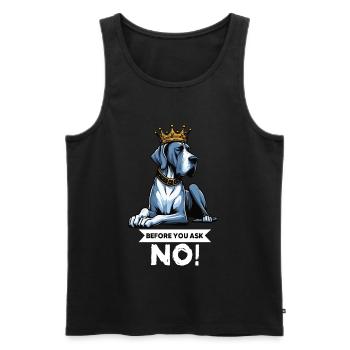Before You Ask Great Dane Great Dane Owner - Men's Premium Organic Tank Top - black - Front - AI Model Male 178 light (178cm)