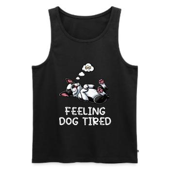 Feeling Dog Tired Boston Terrier Bostie Owner - Men's Premium Organic Tank Top - black - Front - Michal (187cm)