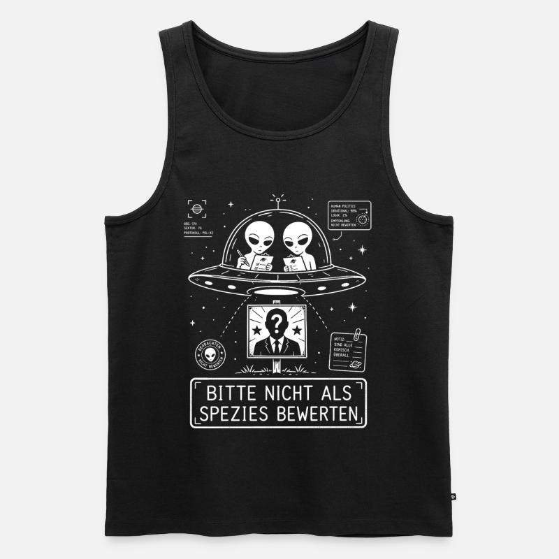 Bitte nicht als Spezies bewerten - Männer Premium Bio Tank Top - Schwarz