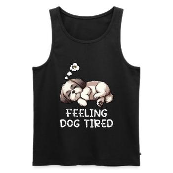 Feeling Dog Tired Shih Tzu Shih tzus Shih tzu Hund - Men's Premium Organic Tank Top - black - Front - Michal (187cm)