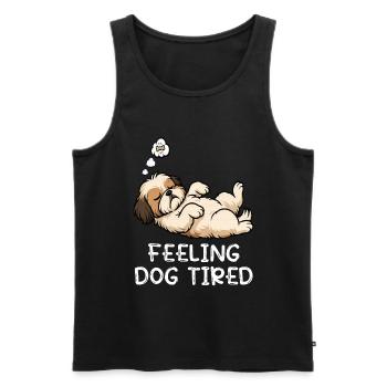 Feeling Dog Tired Shih Tzu Shih tzus Shih tzu Hund - Men's Premium Organic Tank Top - black - Front - Michal (187cm)
