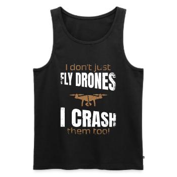 Drone Pilot Flying Drones Drone Fpv - Men's Premium Organic Tank Top - black - Front - AI Model Male 178 light (178cm)