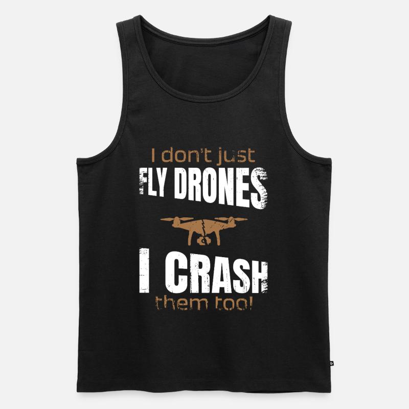 Drone Pilot Flying Drones Drone Fpv - Men's Premium Organic Tank Top - black