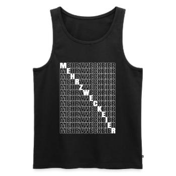 Mehrzweckeier Jugendwort 2026 Meme Kanzler - Männer Premium Bio Tank Top - Schwarz - Vorne - AI Model Male 178 light (178cm)