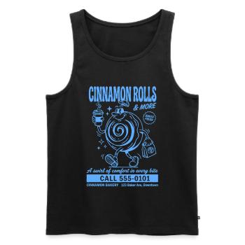 Retro Cinnamon Roll Bakery - Men's Premium Organic Tank Top - black - Front - AI Model Male 178 light (178cm)