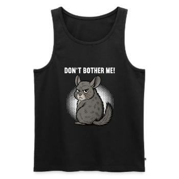 Ne me dérange pas, chinchilla, rongeur chinchilla. - Débardeur bio Premium Homme - noir - Devant - AI Model Male 178 light (178cm)