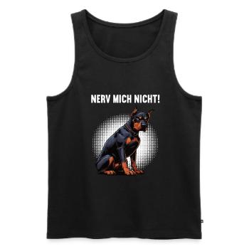 Nerv Mich Nicht Dobermann Dobermannbesitzer  - Männer Premium Bio Tank Top - Schwarz - Vorne - Michal (187cm)