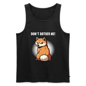 Ne me dérange pas Shiba Inu Shiba Propriétaire Shibahund - Débardeur bio Premium Homme - noir - Devant - Michal (187cm)