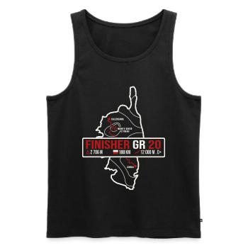 Finisher GR20 Corse Trekking randonnée T-Shirt - Débardeur bio Premium Homme - noir - Devant - Michal (187cm)