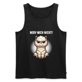 Nerv Mich Nicht Alpaka lama Alpakabesitzer Alpakas - Männer Premium Bio Tank Top - Schwarz - Vorne - Michal (187cm)