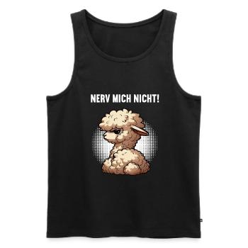 Nerv Mich Nicht Alpaka lama Alpakabesitzer Alpakas - Männer Premium Bio Tank Top - Schwarz - Vorne - Michal (187cm)