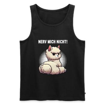 Nerv Mich Nicht Alpaka lama Alpakabesitzer Alpakas - Männer Premium Bio Tank Top - Schwarz - Vorne - Michal (187cm)