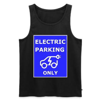 Panneau de stationnement électrique - Débardeur bio Premium Homme - noir - Devant - Michal (187cm)