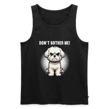 Ne me dérange pas Malteser Propriétaire Maltese Maltese - Débardeur bio Premium Homme - noir - Devant - Michal (187cm)