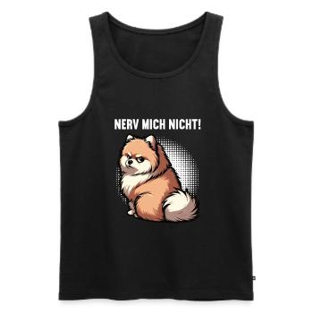 Nerv Mich Nicht Zwergspitz Zwergspitze Spitzhund  - Männer Premium Bio Tank Top - Schwarz - Vorne - Michal (187cm)
