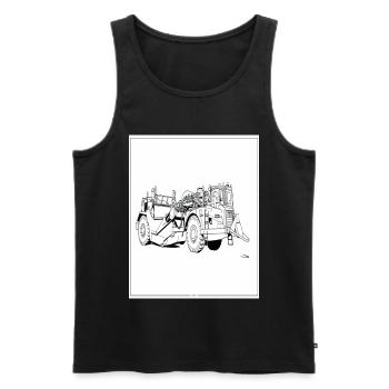 engin de chantier - Débardeur bio Premium Homme - noir - Devant - Michal (187cm)