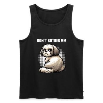 Ne me dérange pas Shih tzu Shih tzus Shih tzu Shih tzu Litou - Débardeur bio Premium Homme - noir - Devant - Michal (187cm)