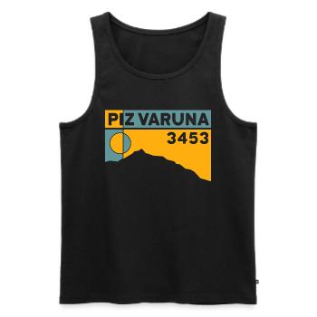 Piz Varuna Ski Touring Ski Resort Hiking Normal Route - Men's Premium Organic Tank Top - black - Front - Michal (187cm)