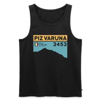 Piz Varuna Ski Touring Ski Resort Hiking Normal Route - Men's Premium Organic Tank Top - black - Front - Michal (187cm)