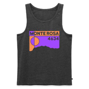 Monte Rosa Massiv Dufourspitze Hochtour Besteigung - Männer Premium Bio Tank Top - Anthrazit meliert - Vorne - AI Model Male 178 light (178cm)