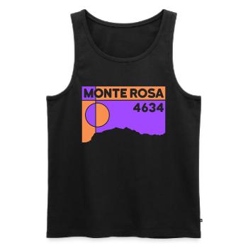 Monte Rosa massif Dufourspitze high altitude tour ascent - Men's Premium Organic Tank Top - black - Front - AI Model Male 178 light (178cm)