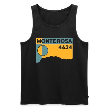 Monte Rosa Monterosa Trekking Mountain Tour Souvenir - Men's Premium Organic Tank Top - black - Front - AI Model Male 178 light (178cm)