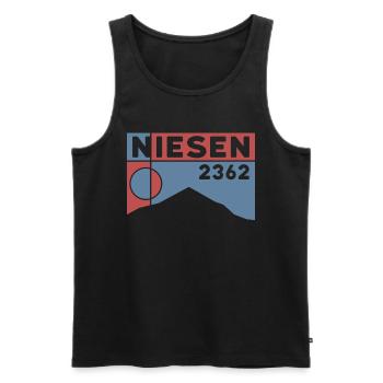 Niesen Berg Wandern Wanderung Souvenir Thunersee - Männer Premium Bio Tank Top - Schwarz - Vorne - AI Model Male 178 light (178cm)