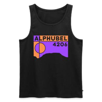 Alphubel Saas Fee Bergtour Berführer Besteigung - Männer Premium Bio Tank Top - Schwarz - Vorne - AI Model Male 178 light (178cm)