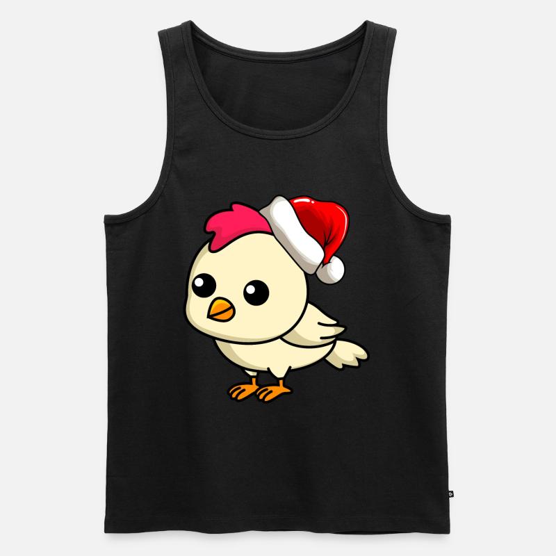 Huhn Comic Weihnachten - Männer Premium Bio Tank Top - undefined