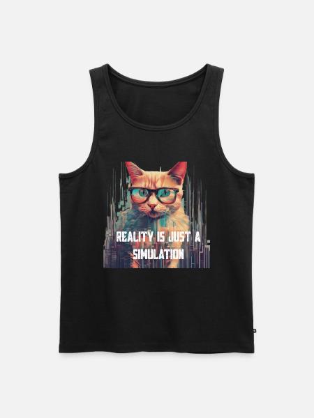 Reality Is Just a Simulation - Männer Premium Bio Tank Top - Schwarz