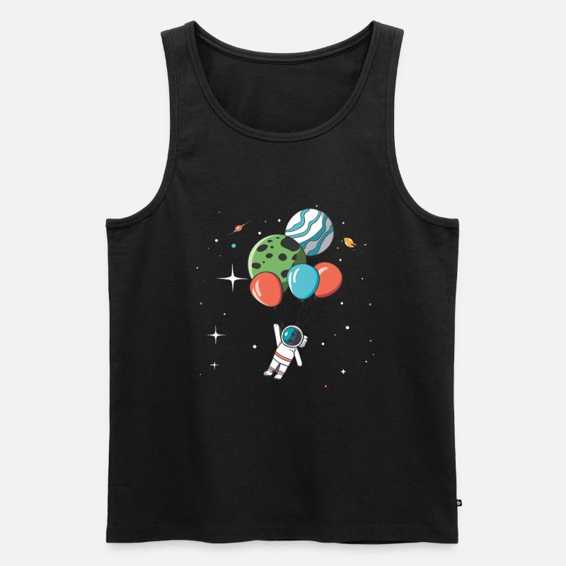 Kosmonaut - Männer Premium Bio Tank Top - Schwarz