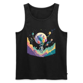 Weltraum - Männer Premium Bio Tank Top - Schwarz - Vorne - Michal (187cm)