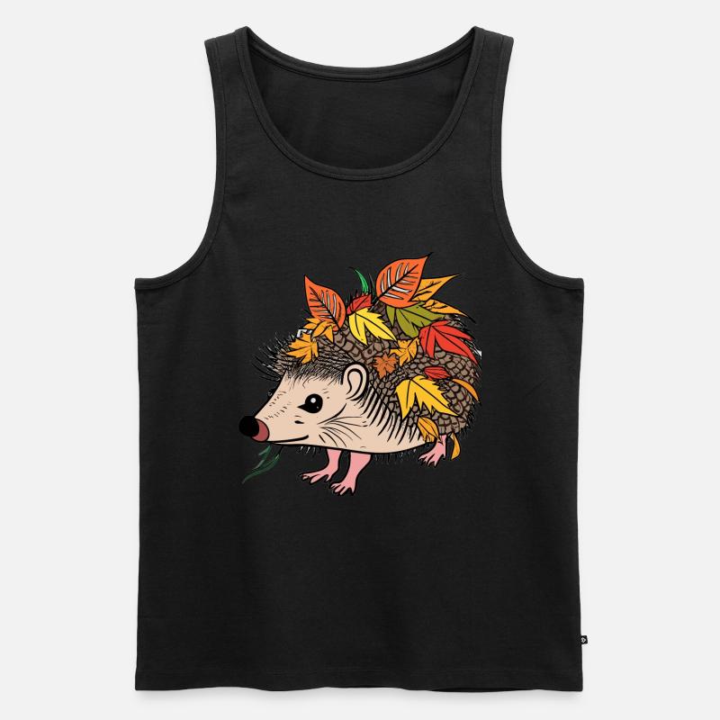 Igel - Männer Premium Bio Tank Top - Schwarz