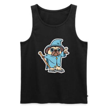 Magier - Männer Premium Bio Tank Top - Schwarz - Vorne - Michal (187cm)