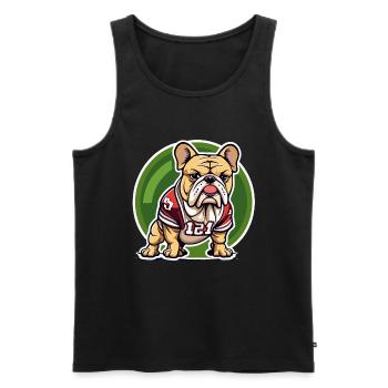 Football - Männer Premium Bio Tank Top - Schwarz - Vorne - Michal (187cm)