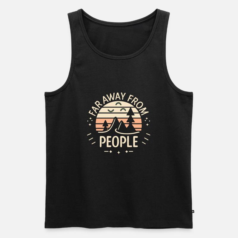 Wanderung - Männer Premium Bio Tank Top - Schwarz
