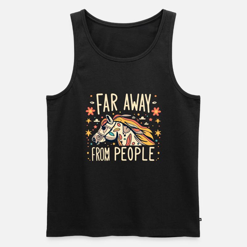 Pferd - Männer Premium Bio Tank Top - Schwarz